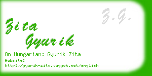 zita gyurik business card